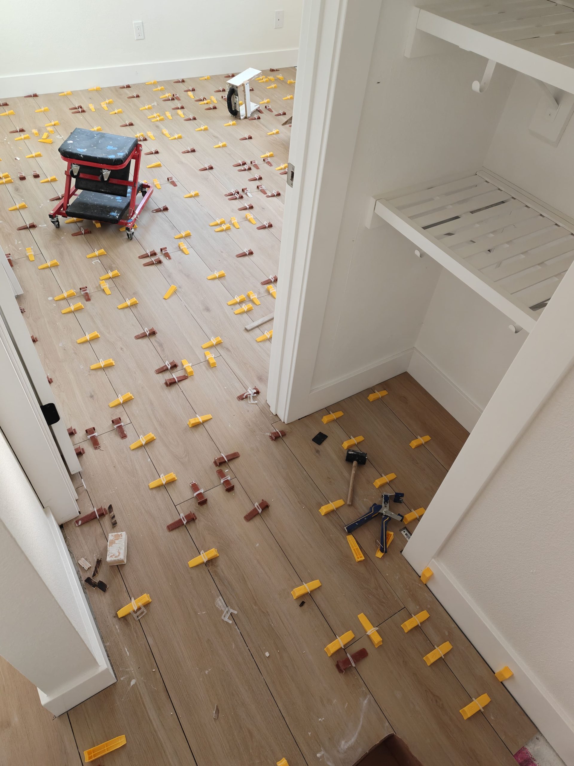 Bedroom-Closet-Wood-Look-Tile-Installation