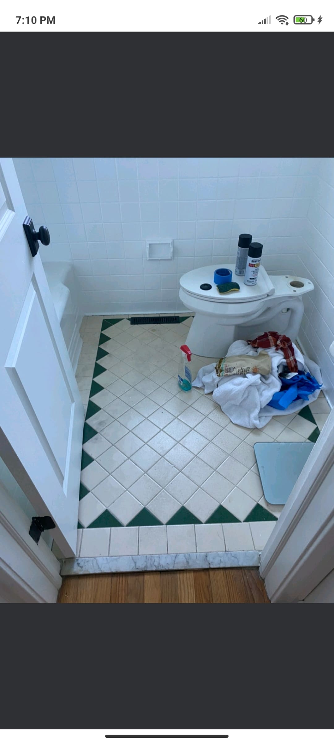 Before-Bathroom-Floor-Renovation-Old-Vintage-Tile