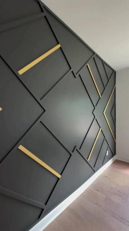 Charcoal-Accent-Wall-With-Gold-Metal-Inlays