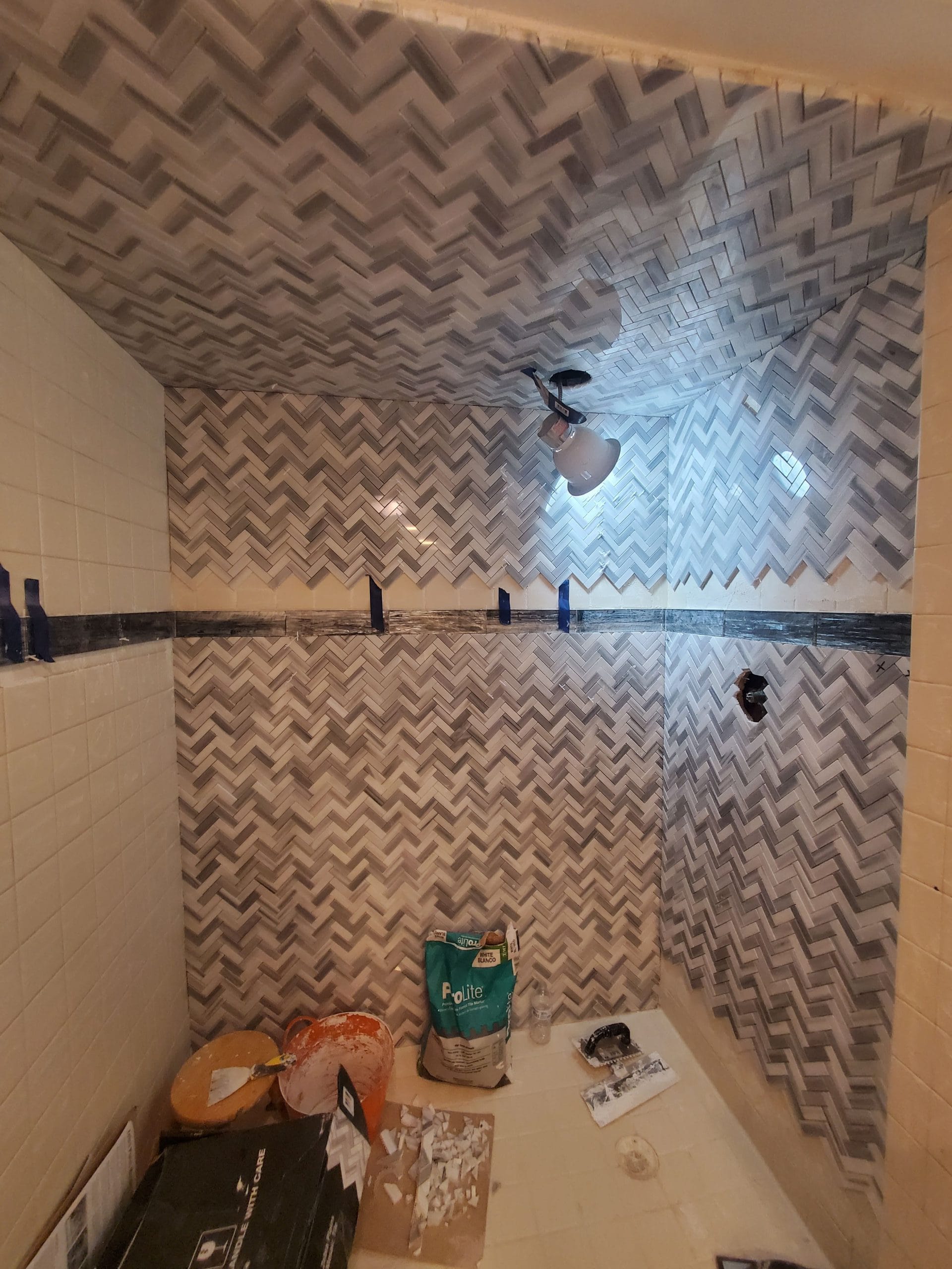 Herringbone-Tile-Ceiling-Installation-Process