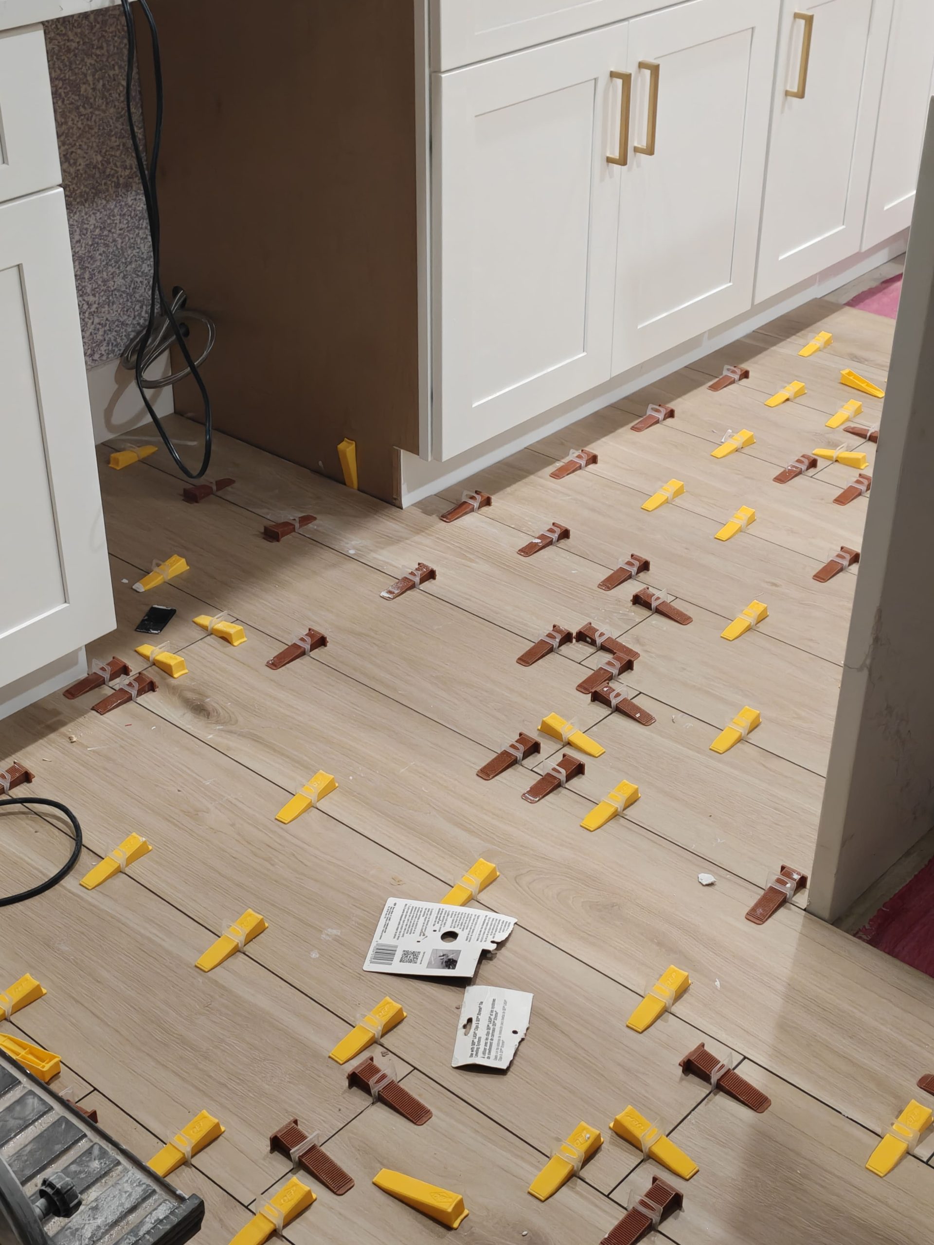 Kitchen-Island-Wood-Look-Tile-Installation