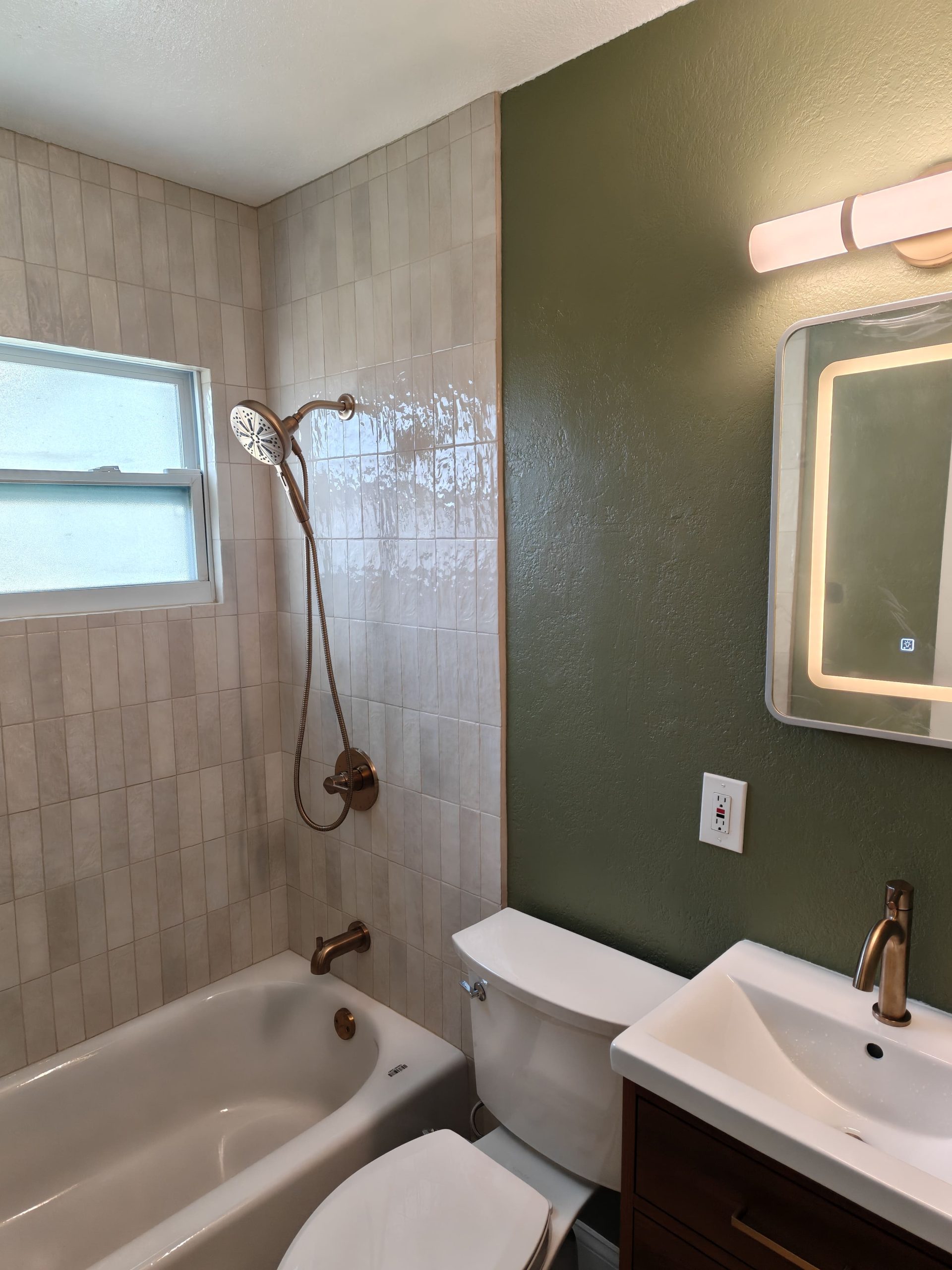 Olive-Green-Bathroom-Wood-Vanity-Design