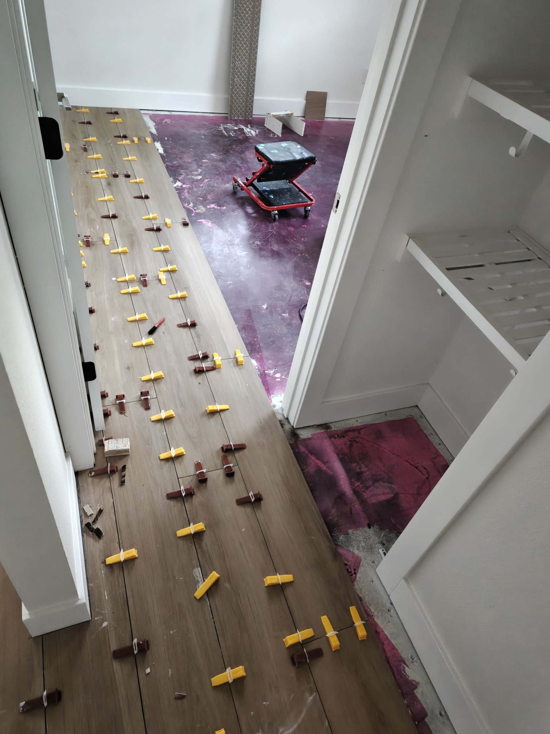 Wood-Look-Porcelain-Tile-Installation-Hallway